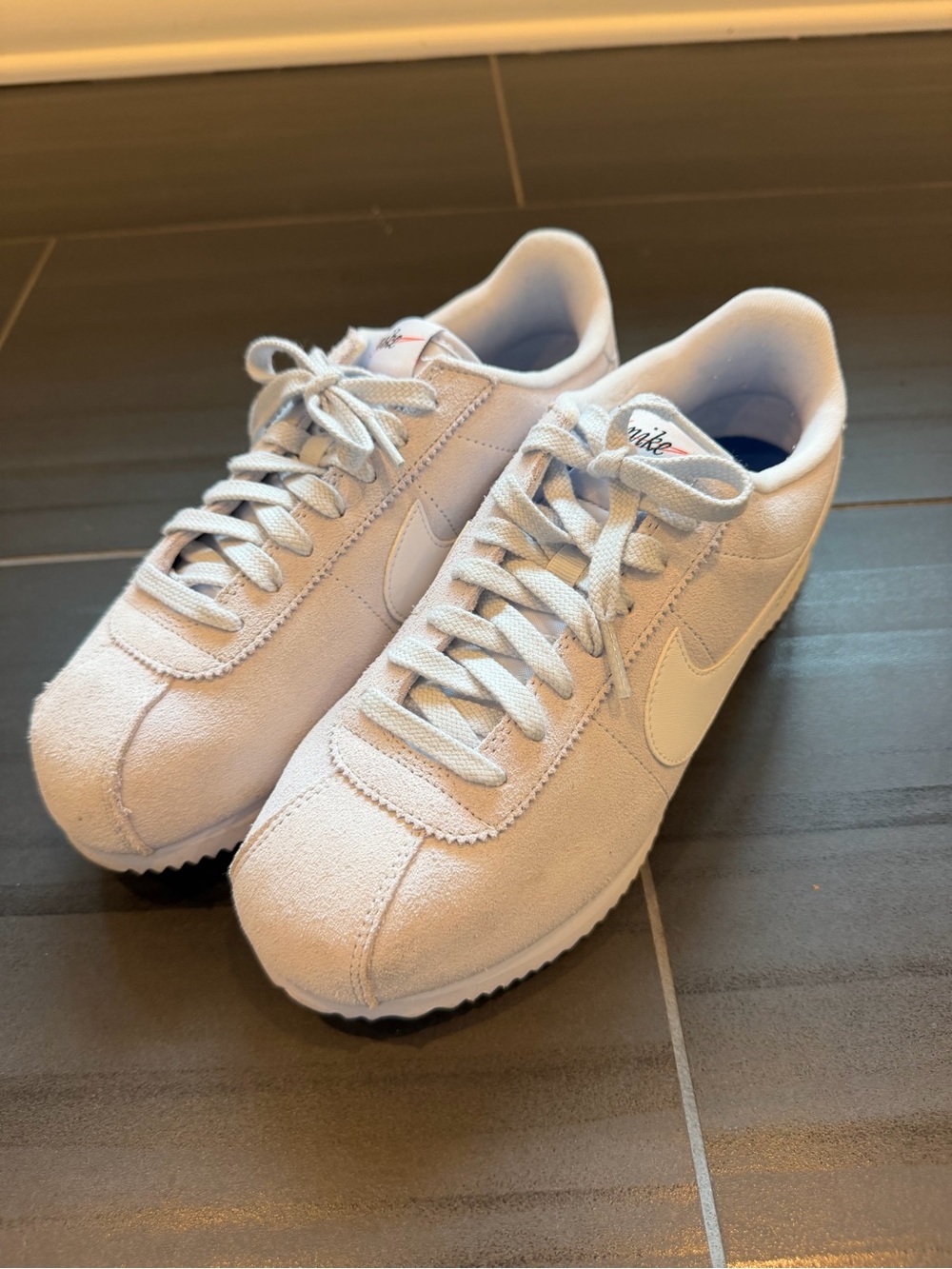 Women’s Nike Cortez light grey suede size 9.5